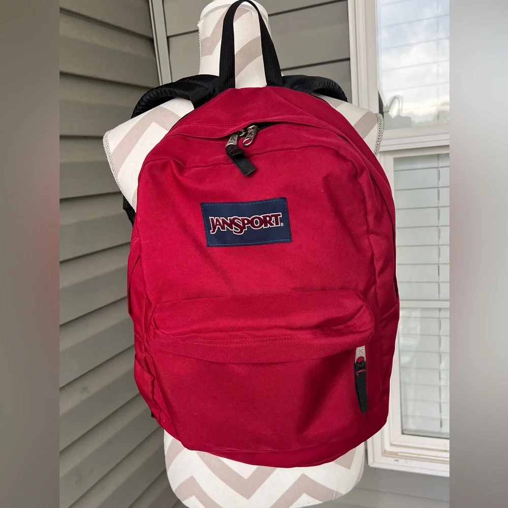 Jansport Black Label Superbreak Backpack (Red Tape)